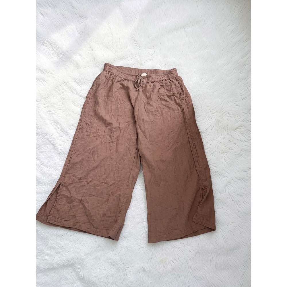Pact Size XXL Organic Cotton Gauze Cropped Wide Leg Pants